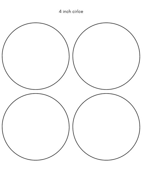 4 Inch Circle Template