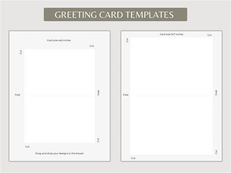 4 Quadrant Word Template For Greeting Cards