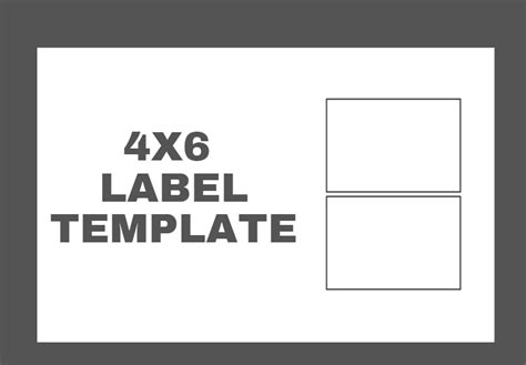 4 X 6 Label Template