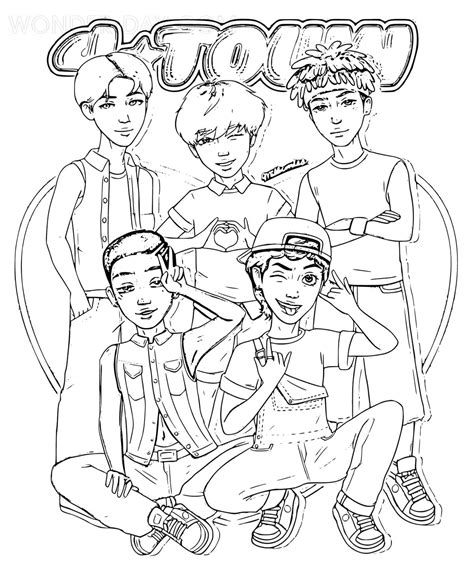 4 town coloring pages