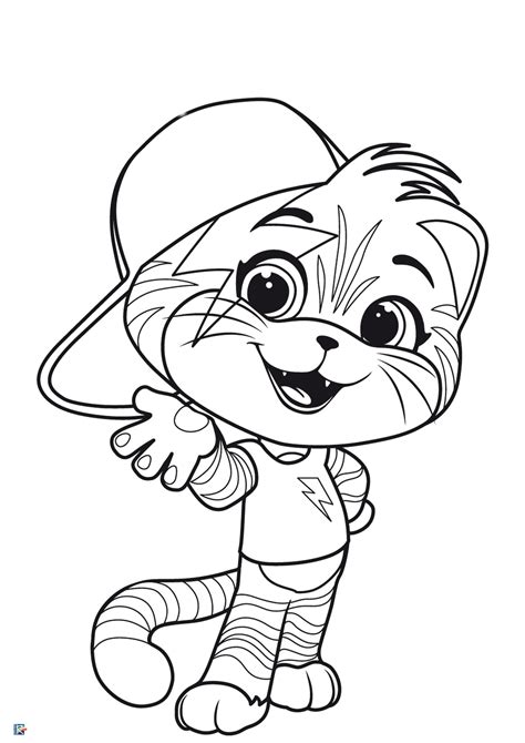 44 cats coloring pages