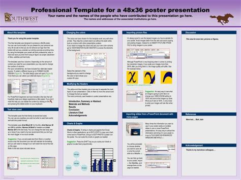 48x36 Poster Template Ppt