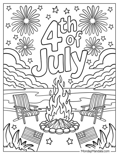 4th Of July Coloring Page Printable
