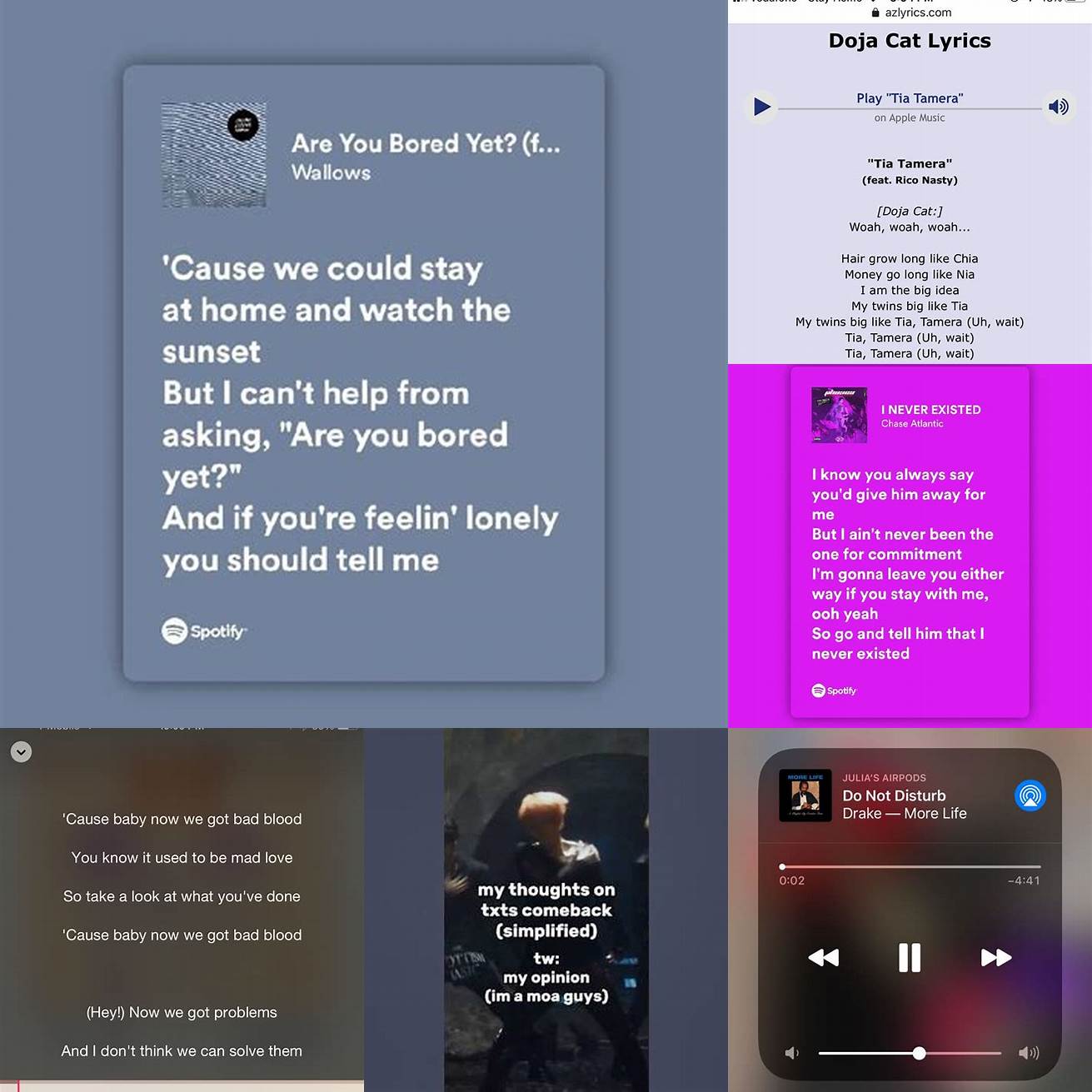5 A screenshot of the lyrics in TXTs official music video