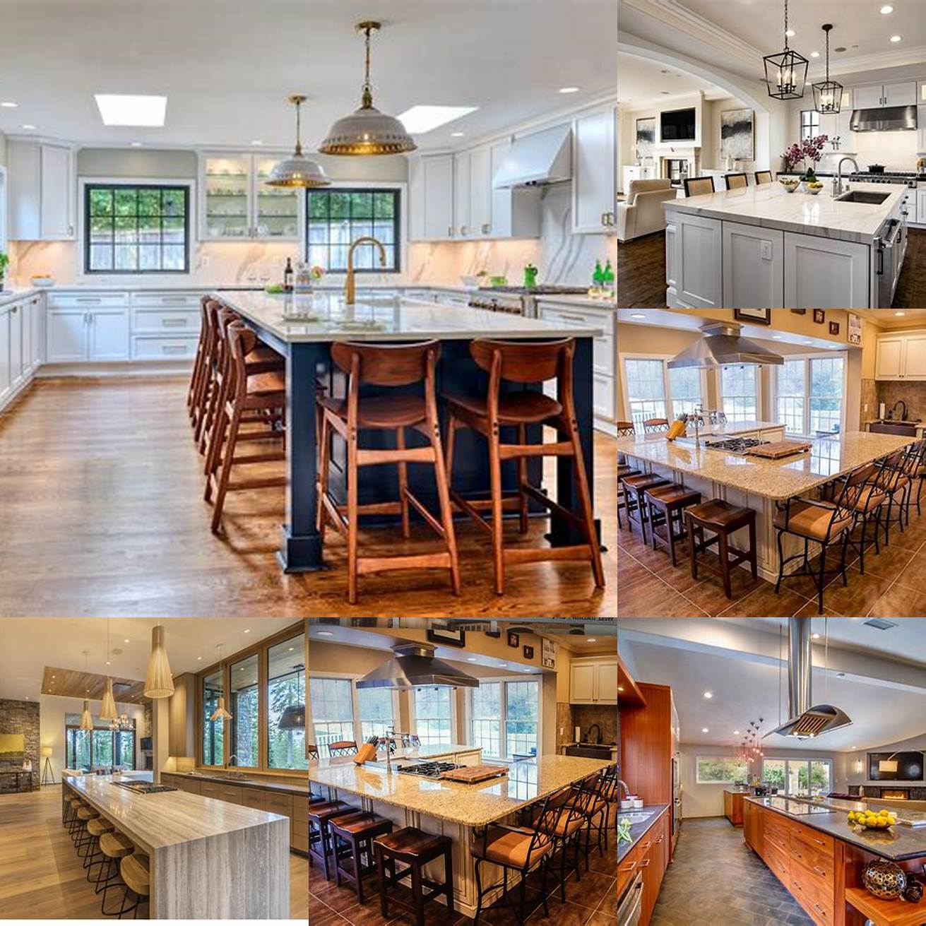 5 An open concept kitchen with a large island and plenty of seating
