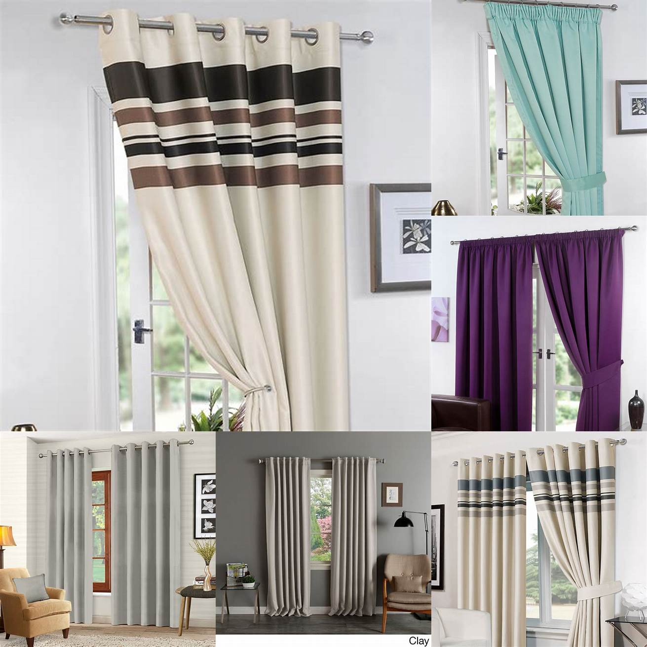 5 Blackout curtains with tiebacks