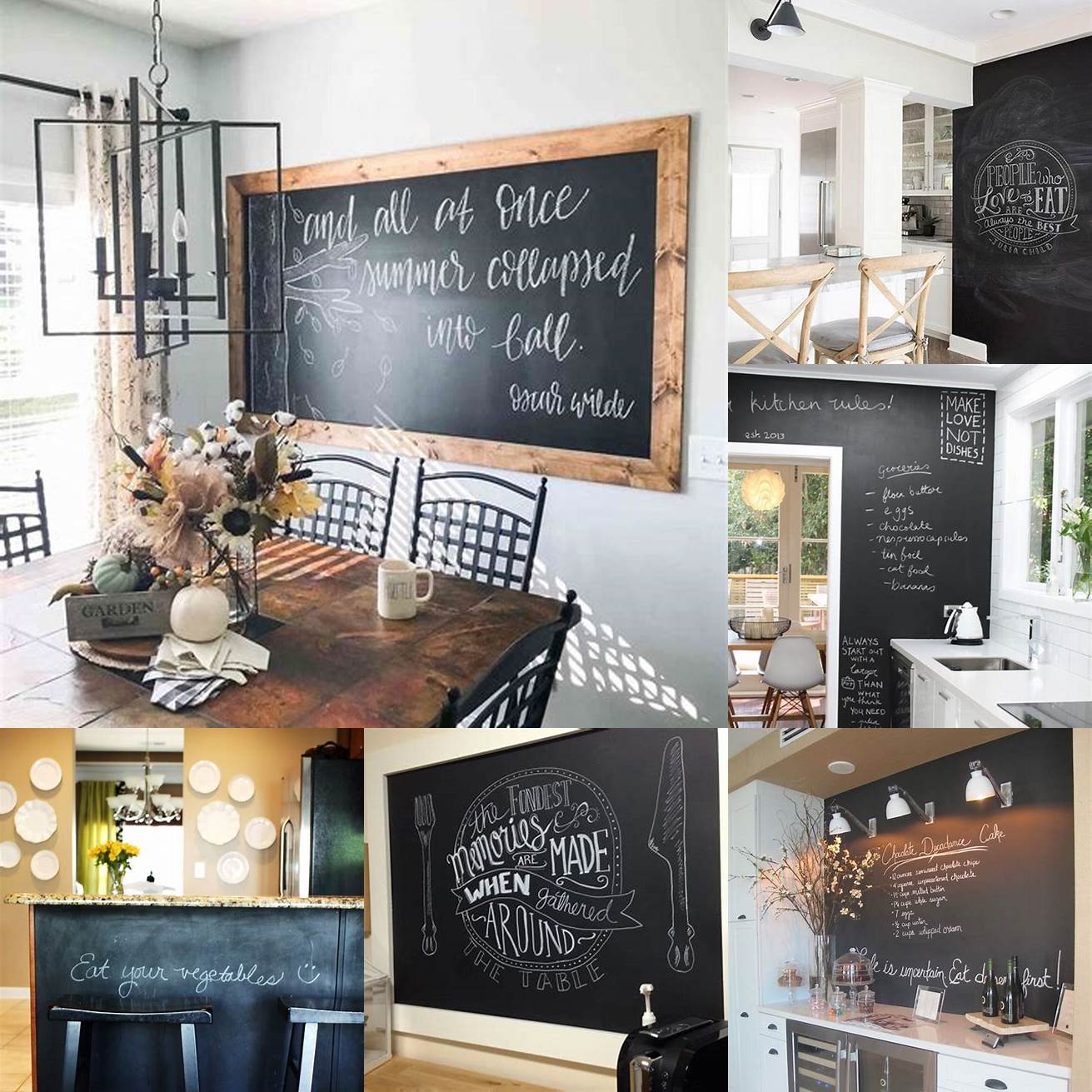 5 Décor Last but not least the kitchen chalkboard adds a rustic and charming touch to the décor of your kitchen It can be customized with different frames and designs to match your style