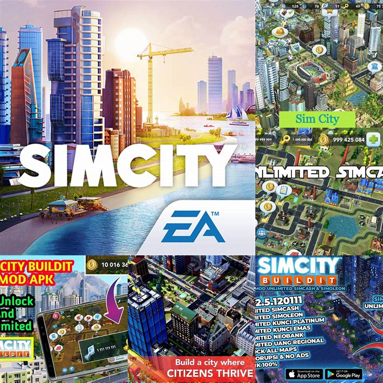 5 Gambar tampilan mod apk SimCity BuildIt Unlimited Simcash