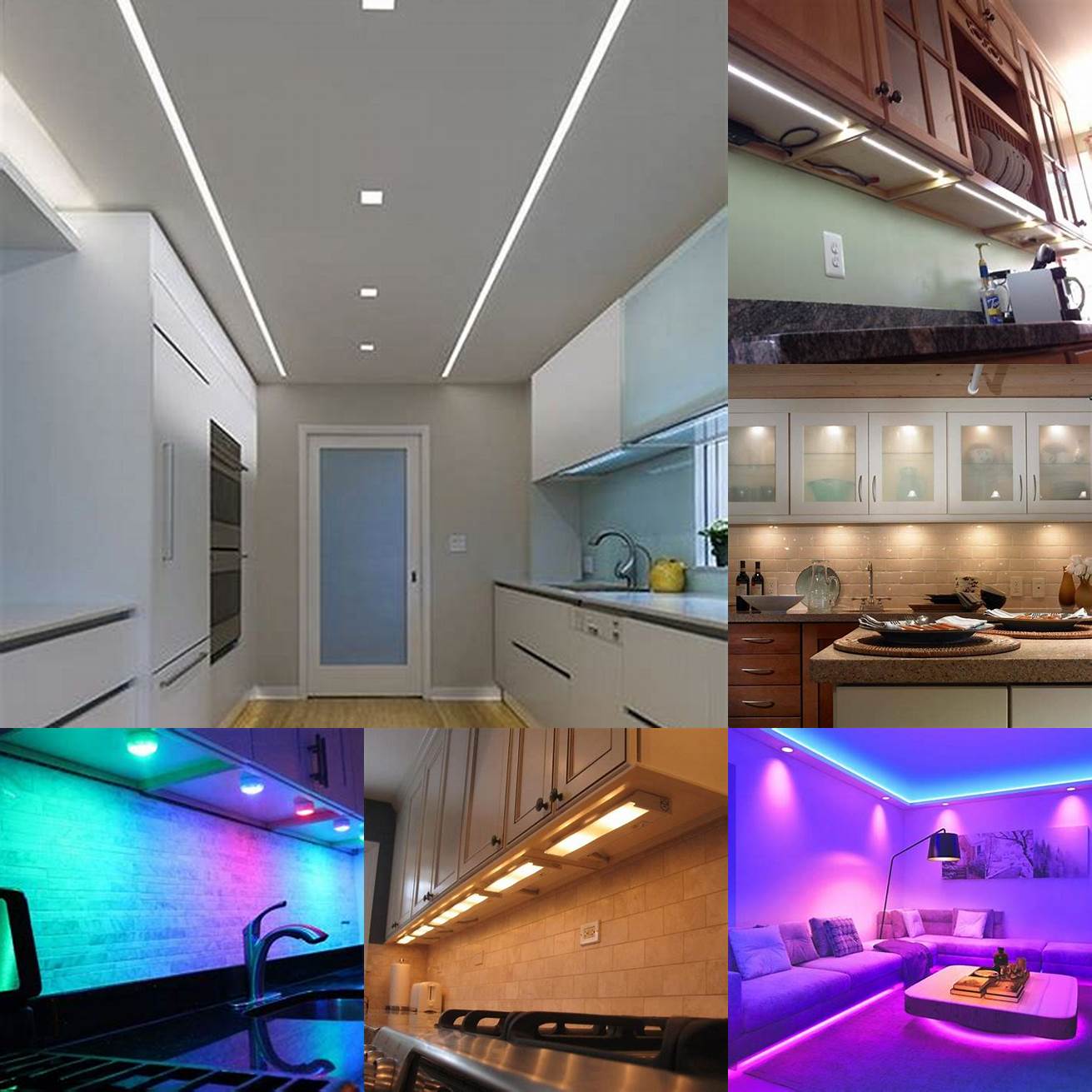 5 Illuminate your decor by adding LED strip lights or puck lights above your cabinets