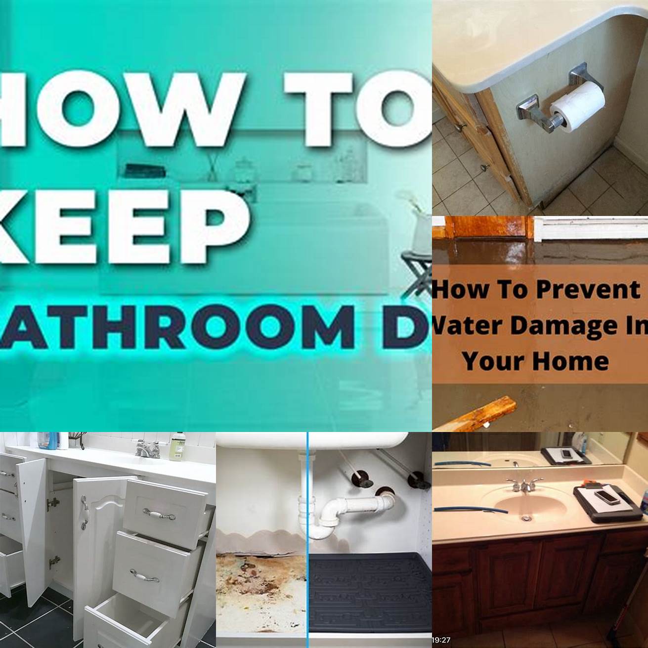 5 Keep It Dry Keep your vanity dry to prevent water damage