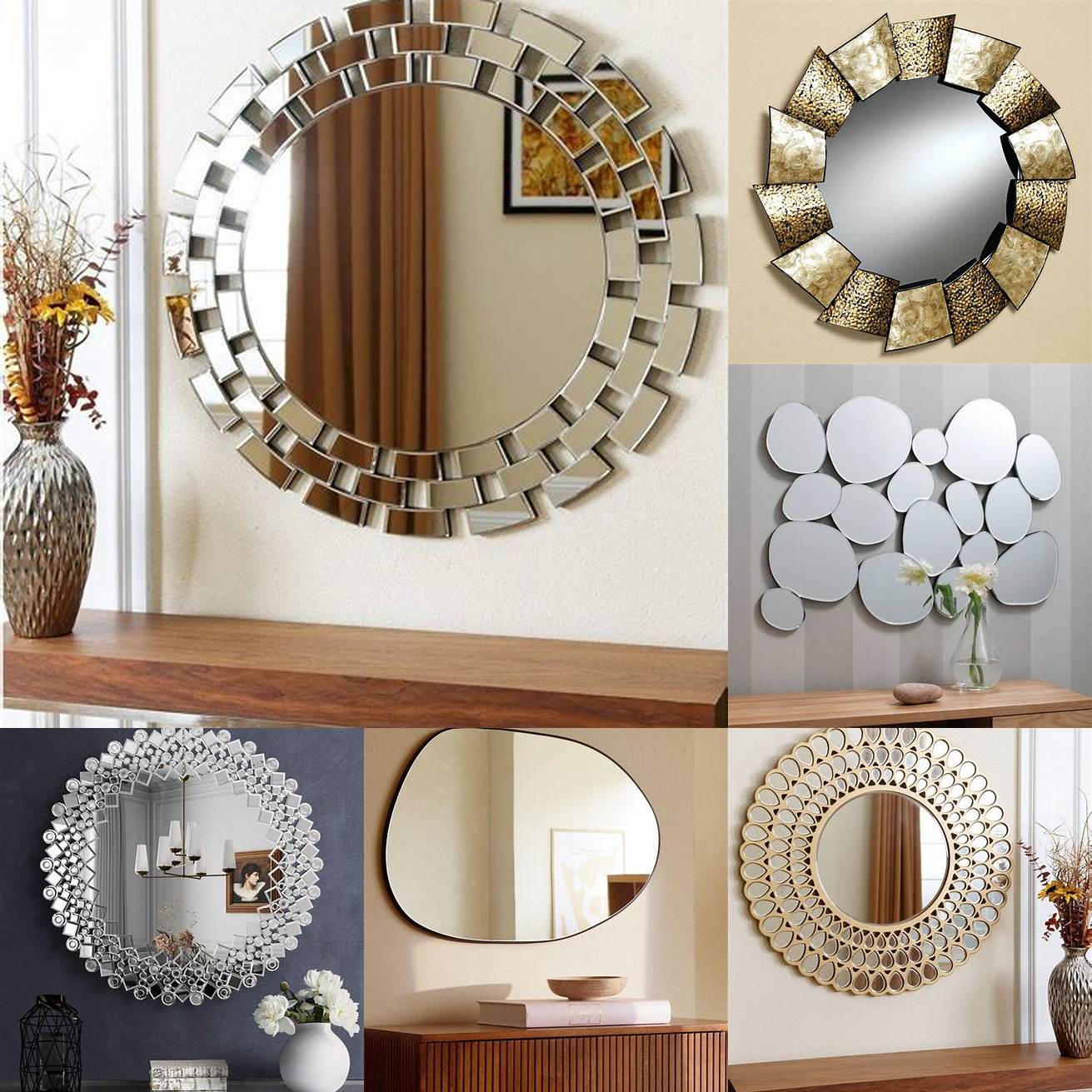 5 Mirrors with Unique Shapes
