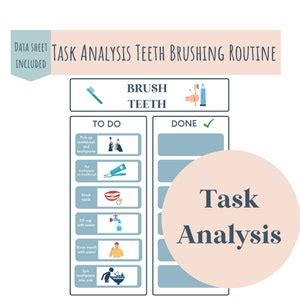5 Step Toothbrush Task Analysis Printable Free