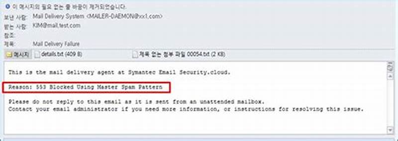 553 Blocked Using Master Spam Pattern