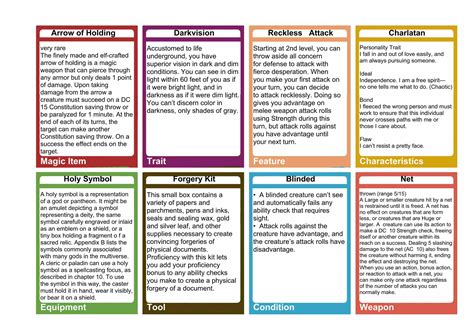 5e Printable Spell Cards