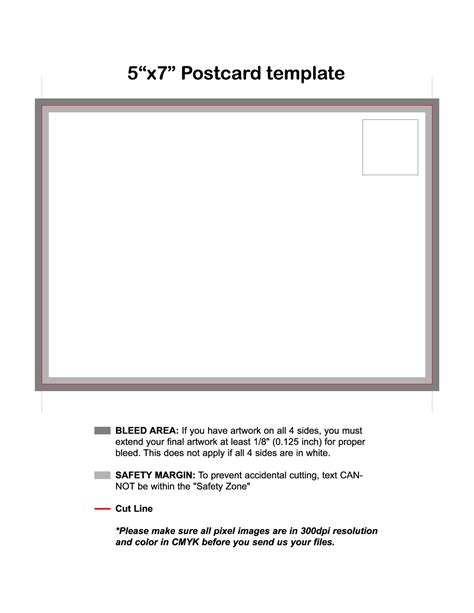 5x7 Postcard Template Word