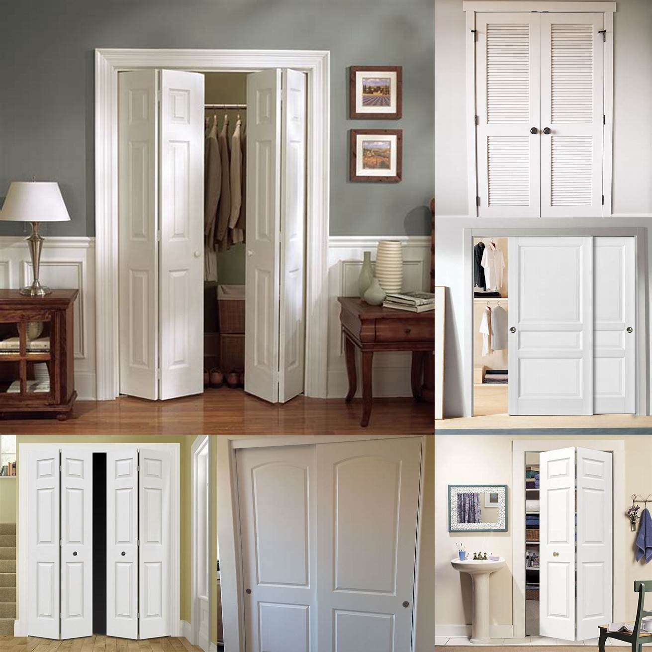 6 Closet Doors a set of doors that can be installed in front of a closet to hide its contents