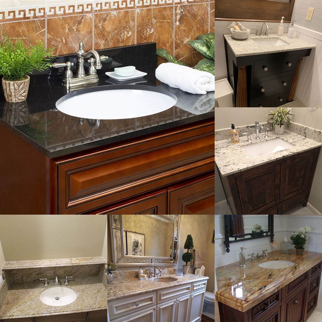 6 Custom granite bathroom vanity