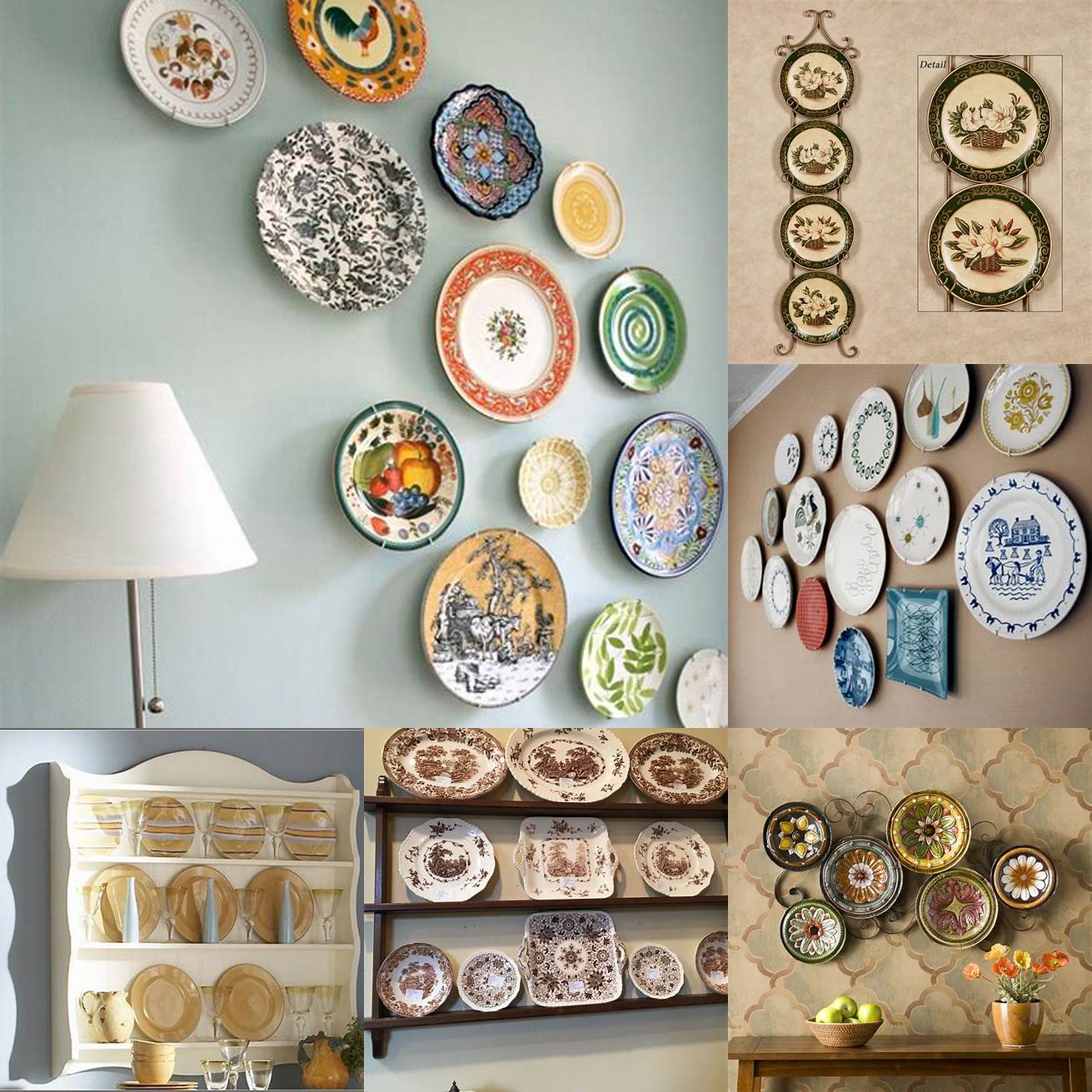 6 Display decorative plates or other kitchen-themed decor on top of your cabinets