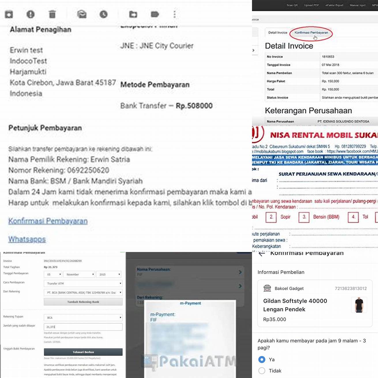 6 Konfirmasi pembayaran