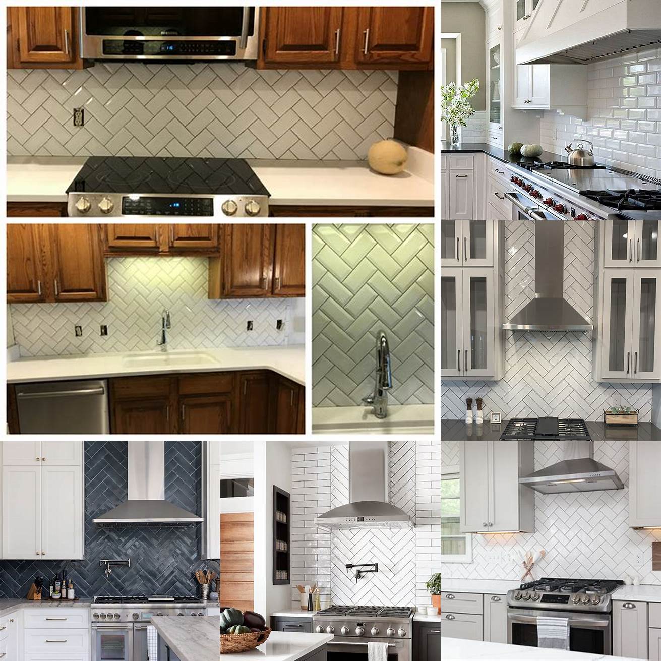 6 Subway Tile Kitchen with Patterned Tiles