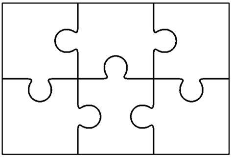 6 Piece Puzzle Template Printable