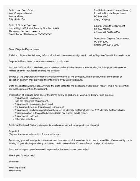 609 Letter Template