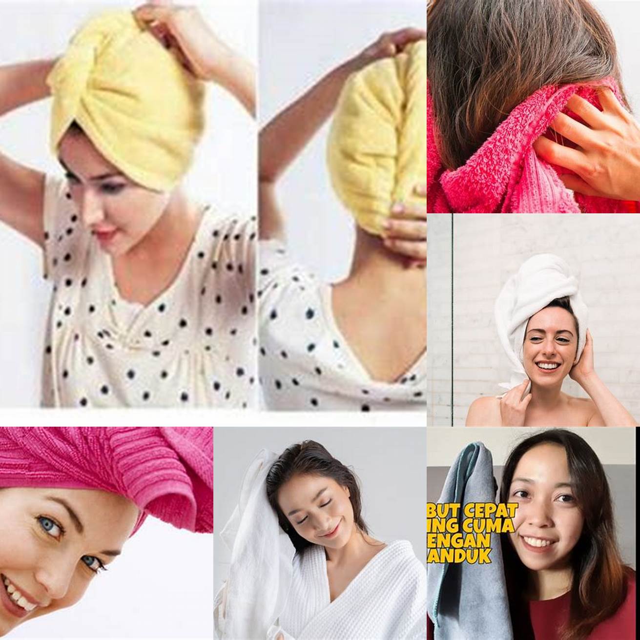 7 Hindari Menggosok Rambut dengan Handuk