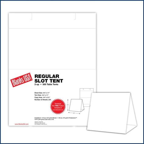 8 5x11 Table Tent Template