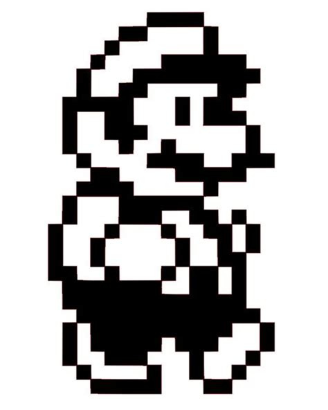 8 bit mario coloring pages
