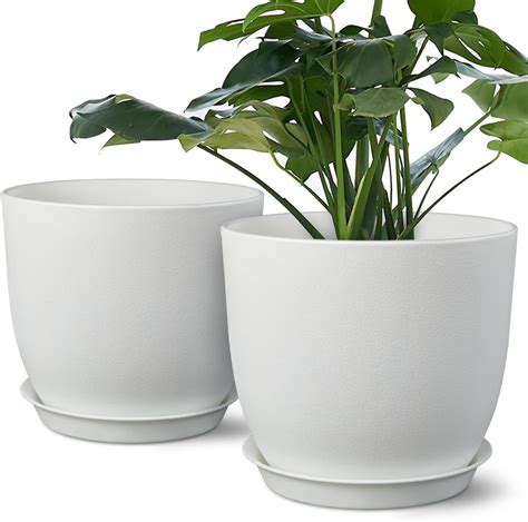 8 inch plastic plant pots