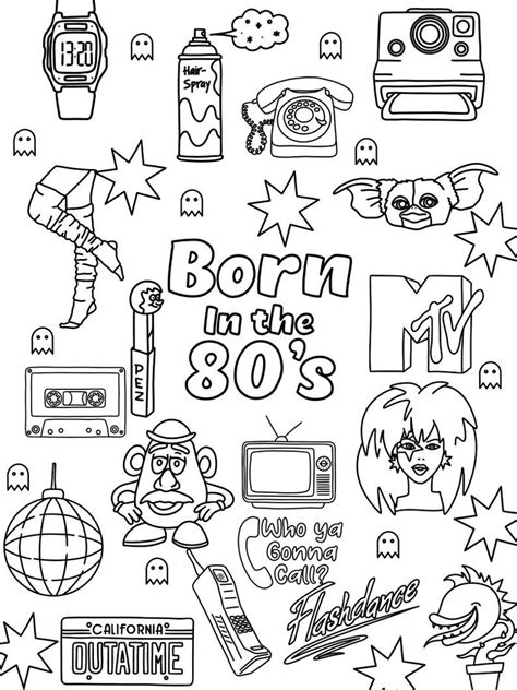 80s coloring pages