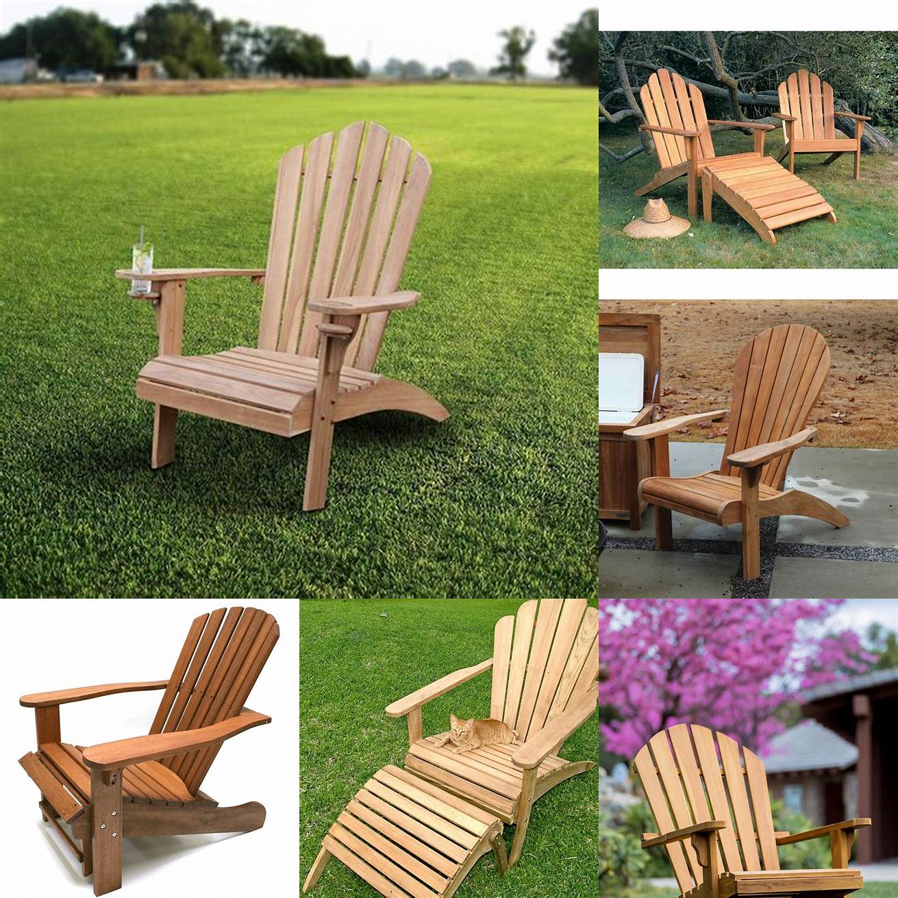 9 Teak Adirondack Chair
