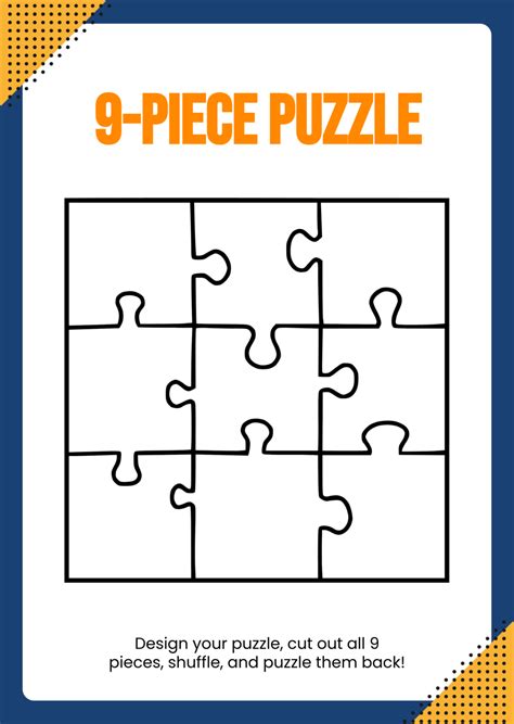 9 Puzzle Piece Template