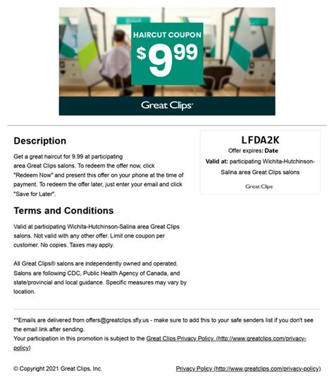9.99 Great Clips Coupon Printable