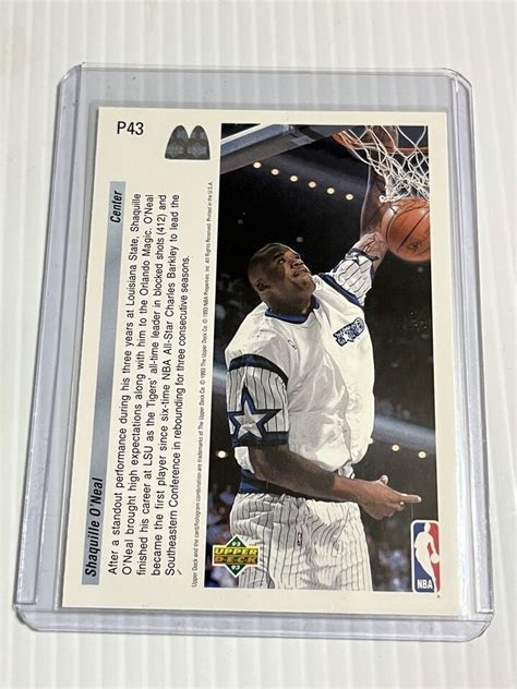 92-93 upper deck shaquille o'neal value
