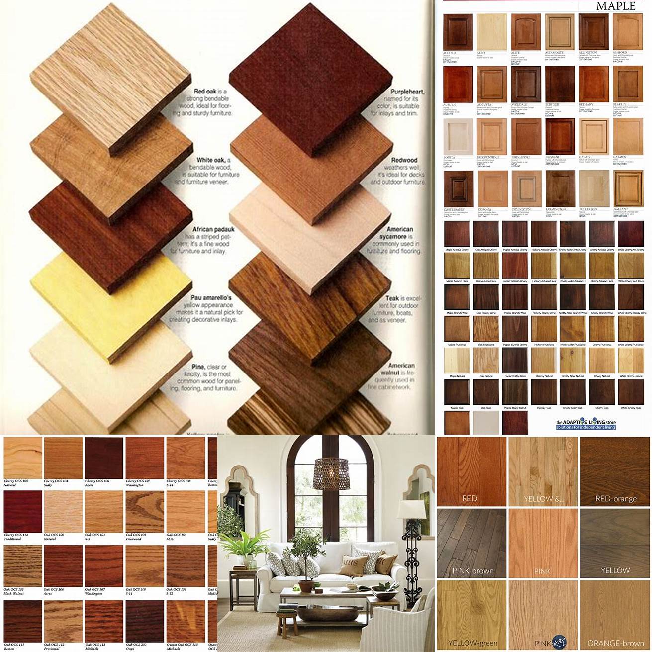 A Photo of Different Finishes