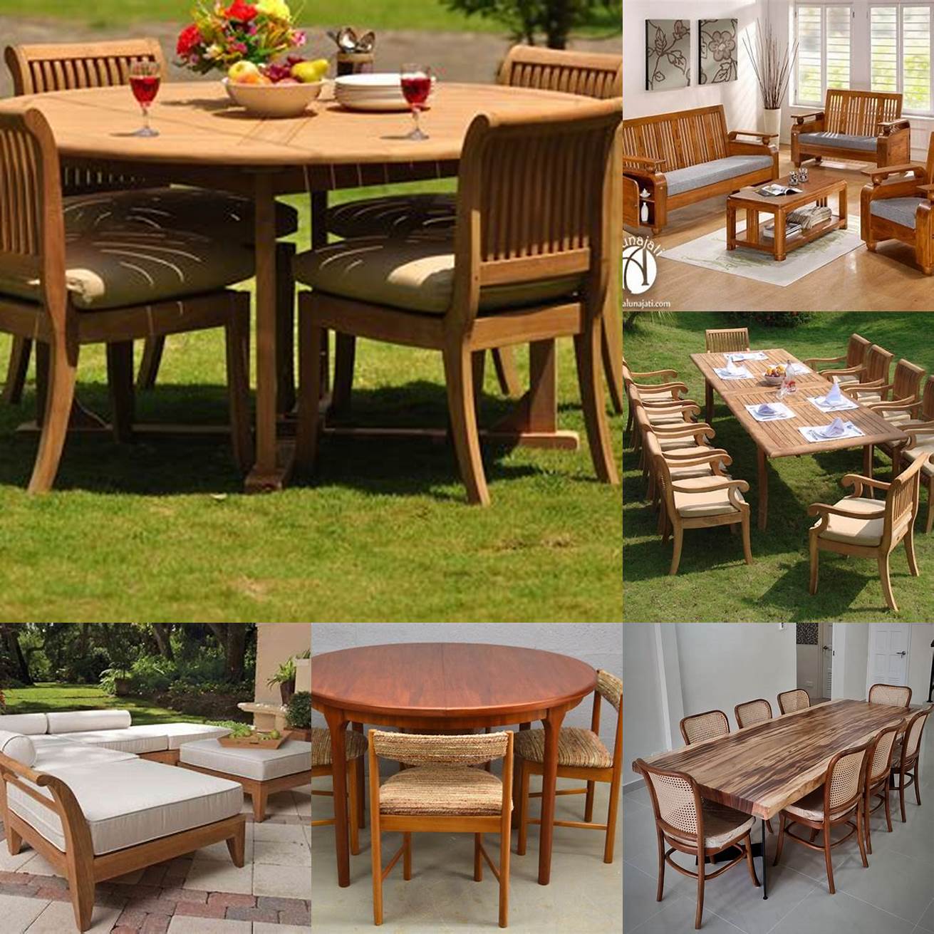 A Photo of Teak Furniture in Different Styles