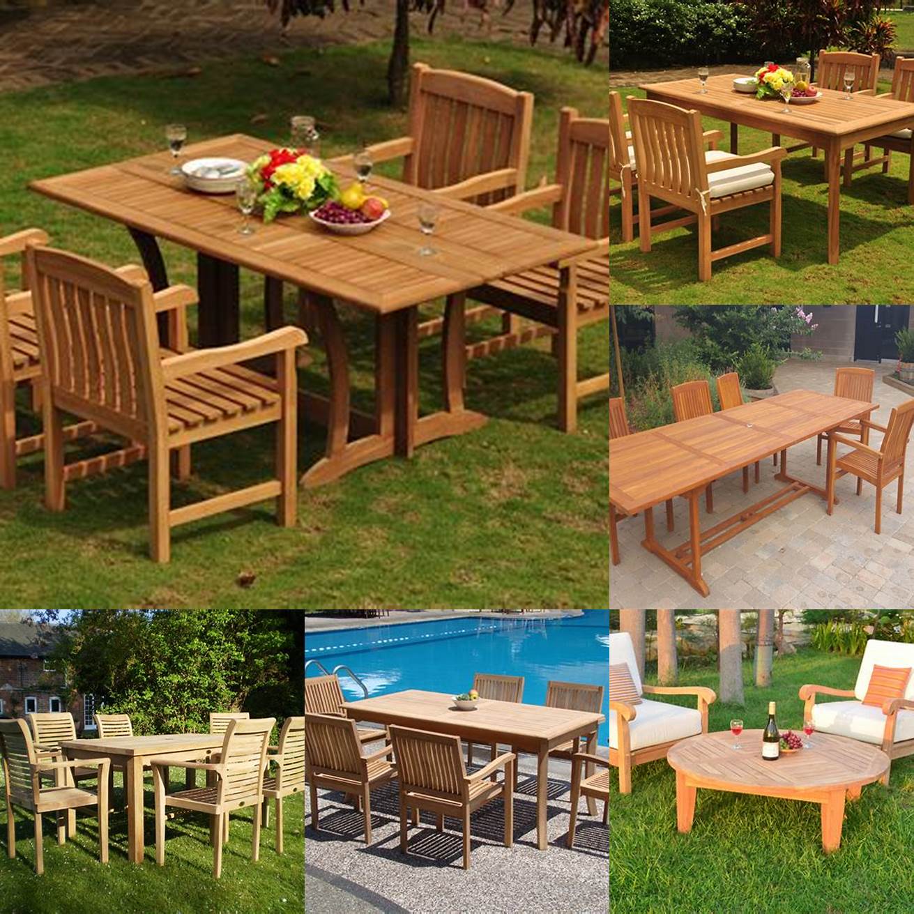 A Picture of Teak Furniture in a Variety of Settings
