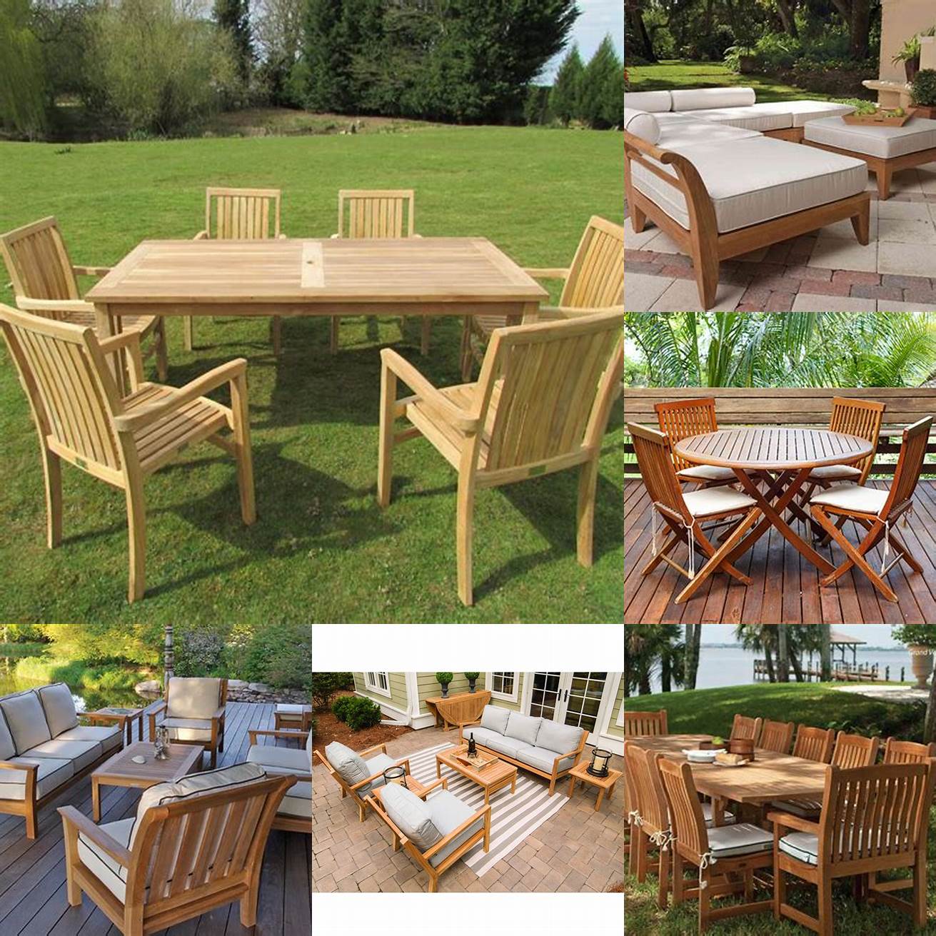 A Picture of Teak Furniture in a Variety of Styles