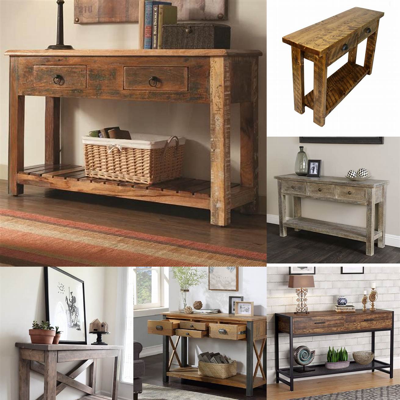 A Rustic Console Table
