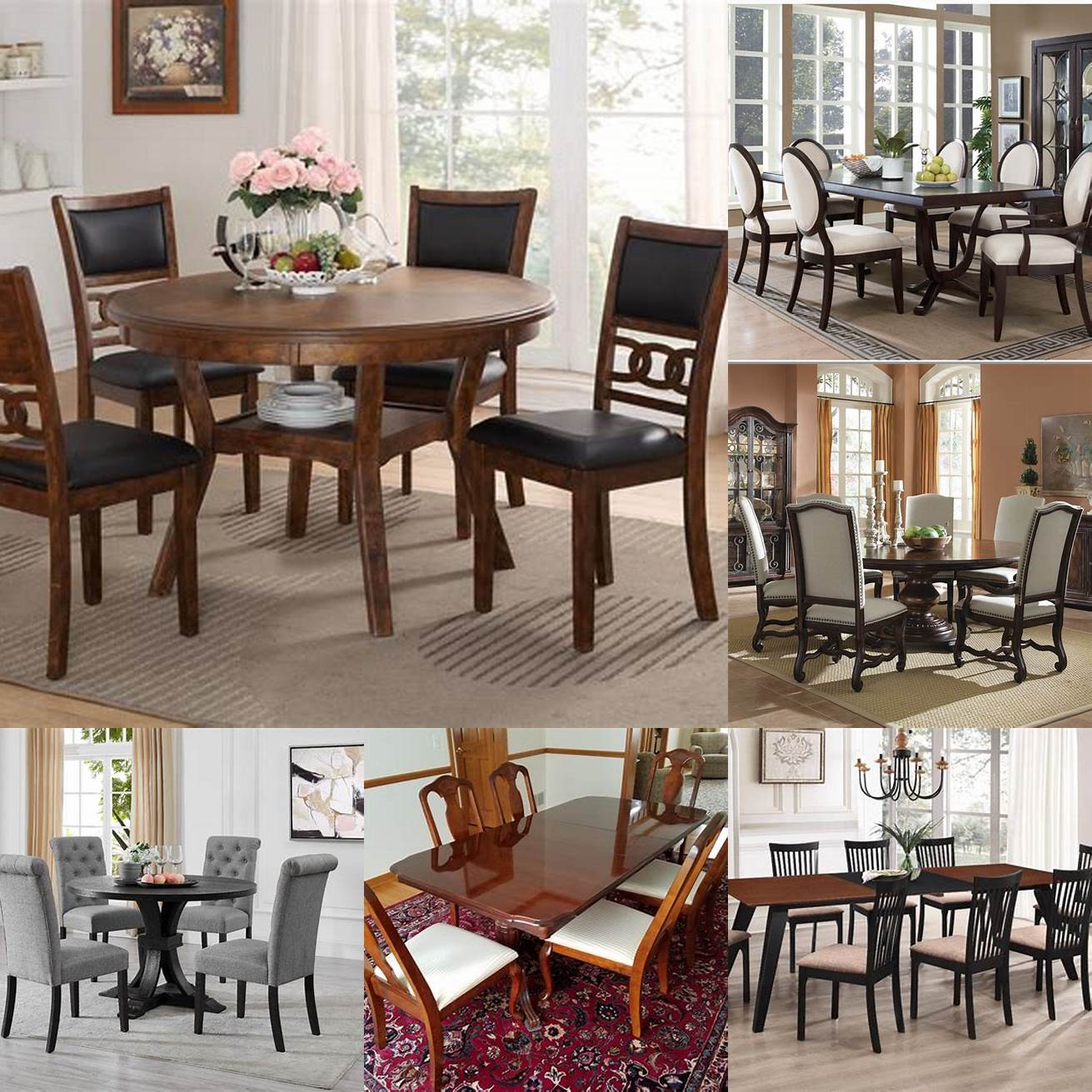 A beautiful dining table and chairs set