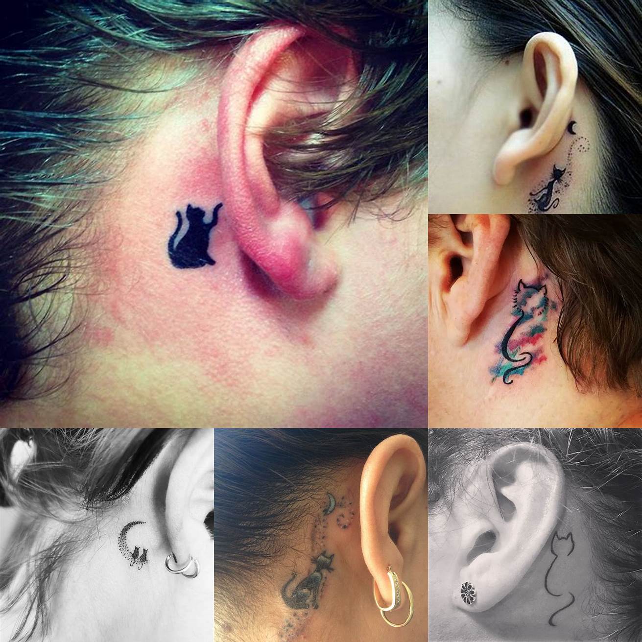 A cat behind the ear tattoo can have a special meaning