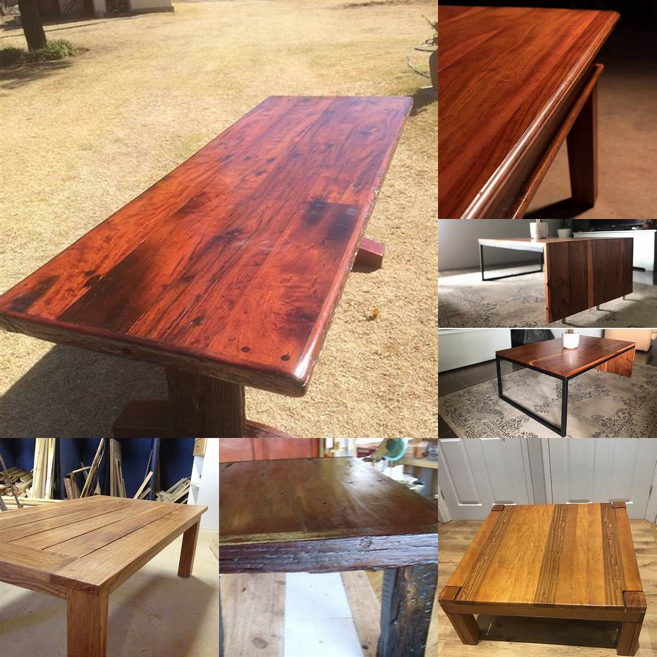 A coffee table made of Rhodesian teak