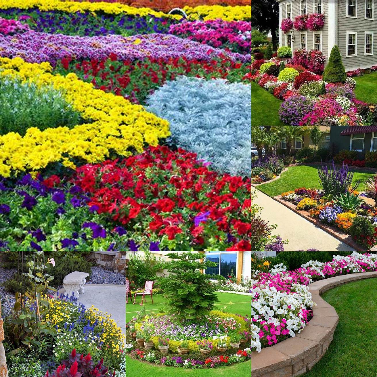 A colorful flower bed can add a vibrant touch to your garden