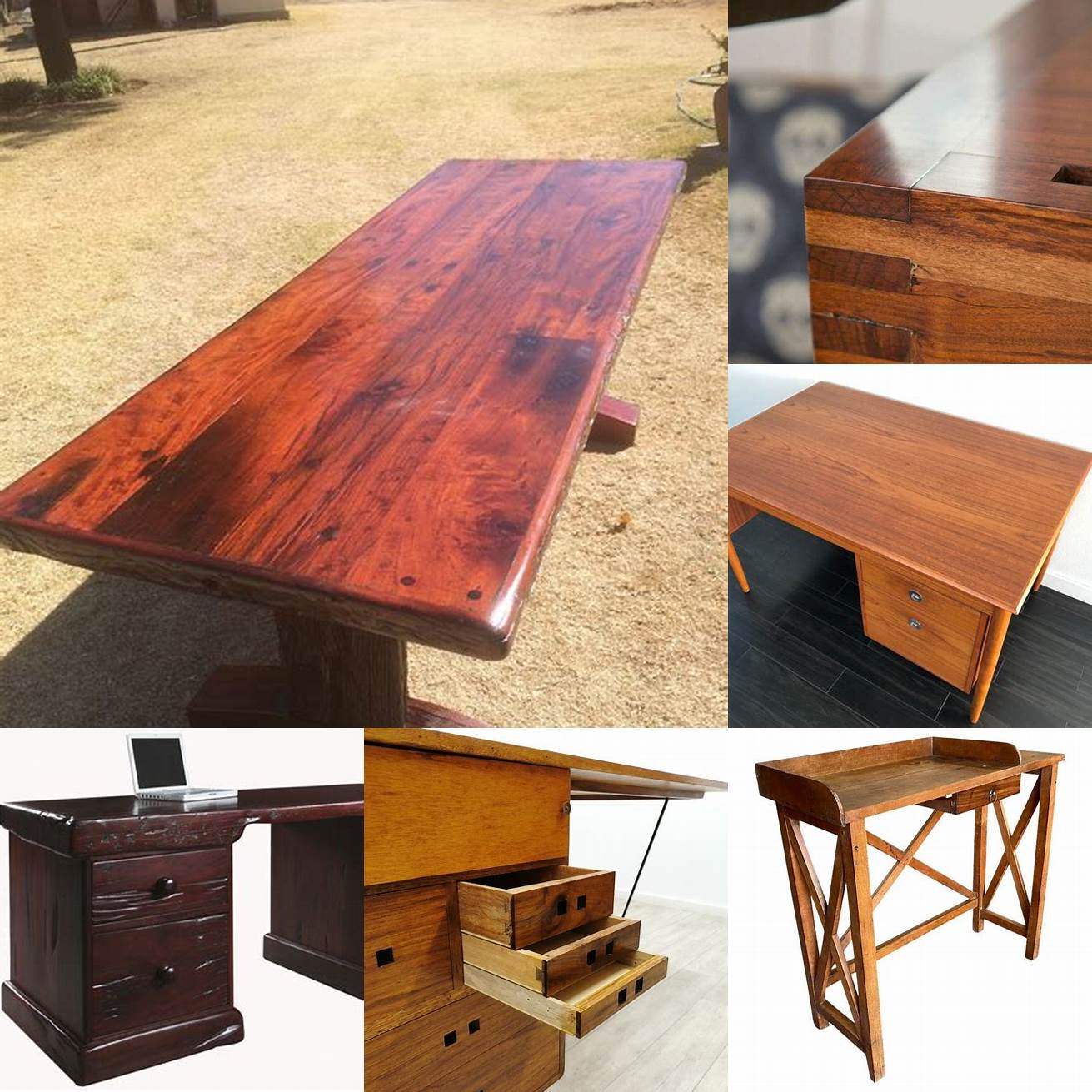 A desk made of Rhodesian teak