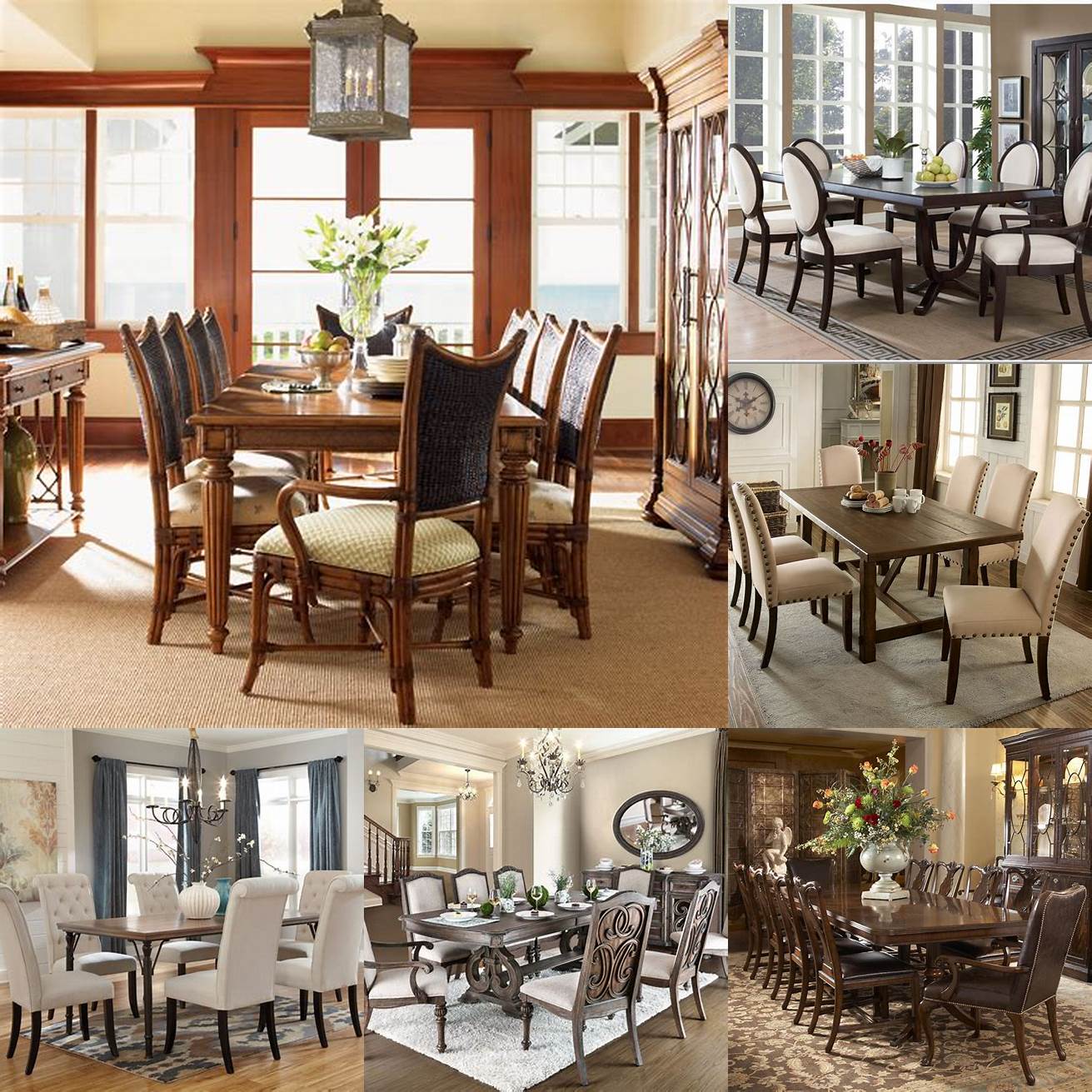 A dining room with the furniture in it