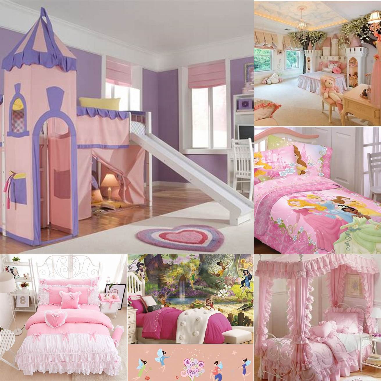 A fairy tale-inspired bed for little girls who love all things pink and frilly