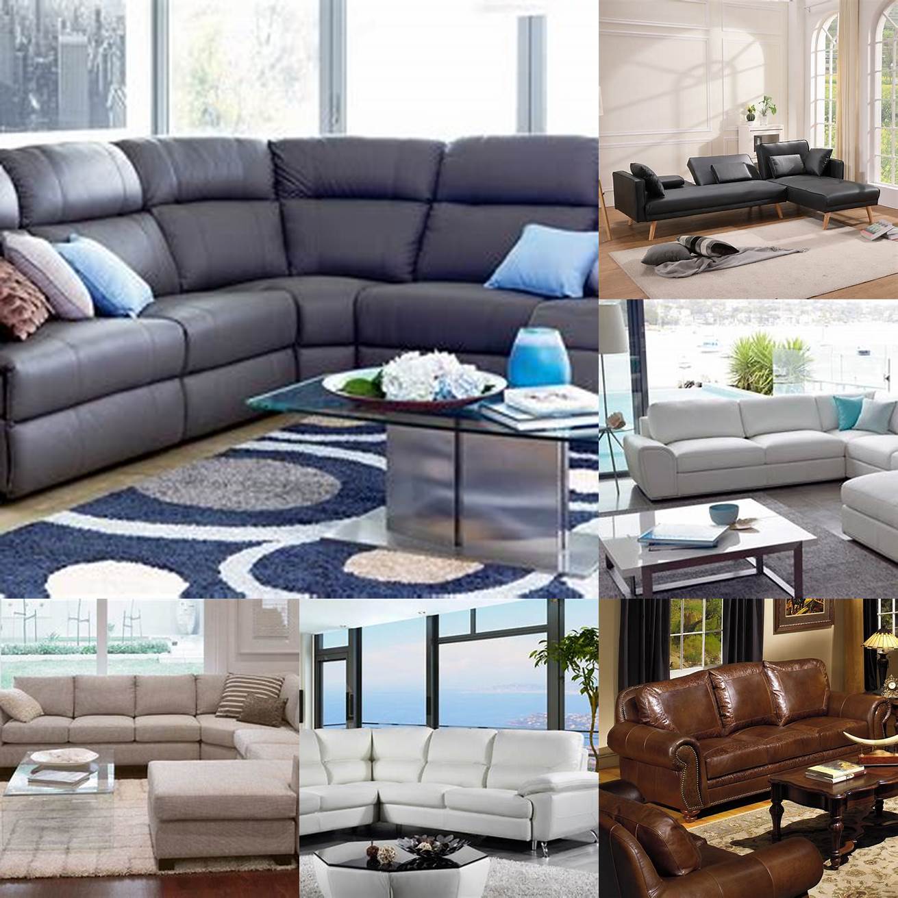 A leather lounge sofa