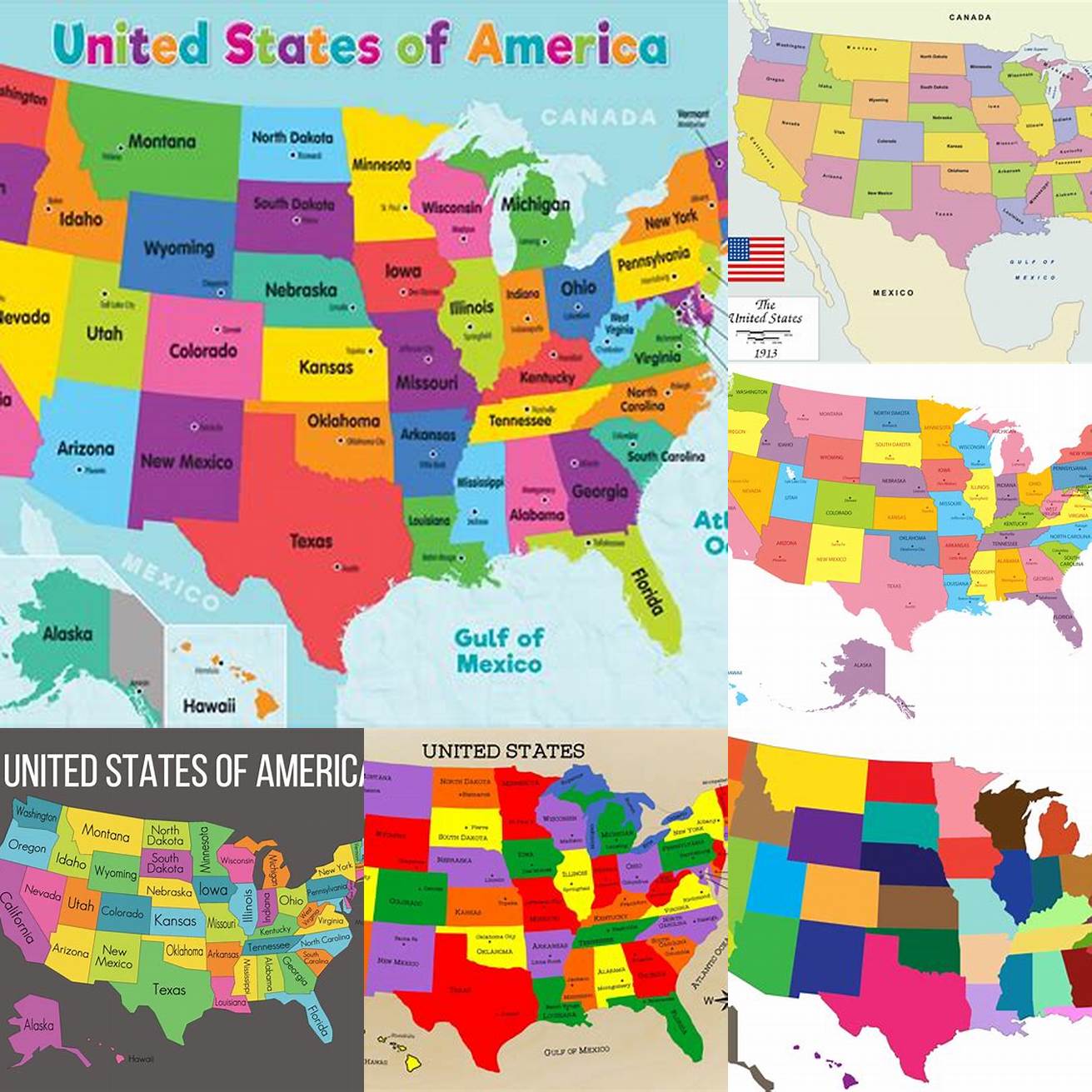 A map of the US showing the different states