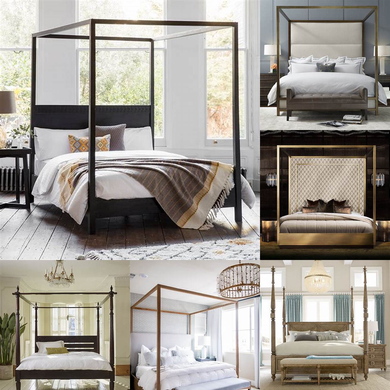 A modern four-poster bed